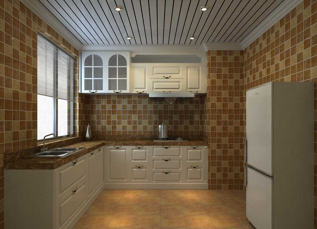 Варианты отделки потолка на кухне: 14 материалов, более 50 фото