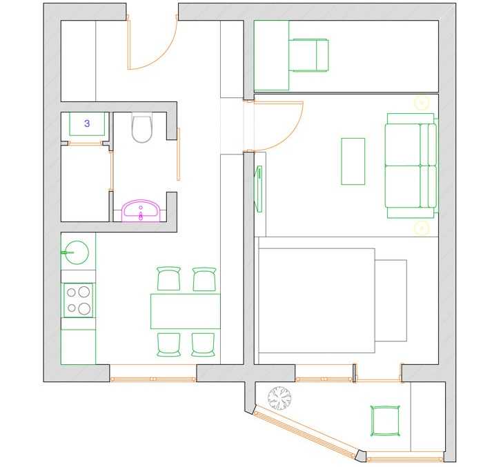 (+90 фото) схемы и фото планировок 1х комнатных квартир удачные решения