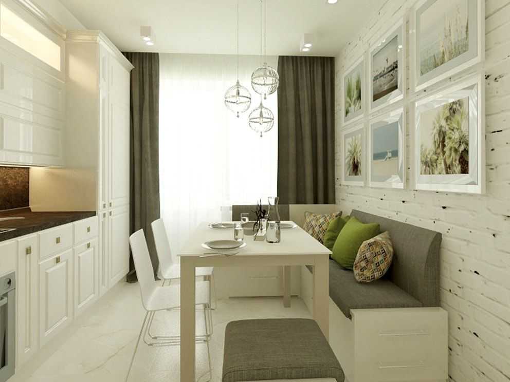 Дизайн кухни 10 метров с диваном и балконной дверью: варианты интерьера .