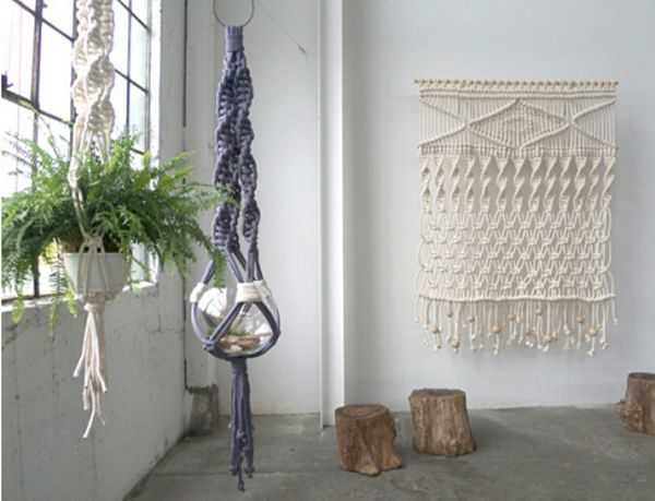 Макраме в интерьере: фото и схемы плетения панно макраме на стену своими руками
