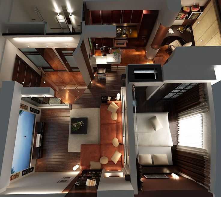 Дизайн двухкомнатной квартиры: оптимизация пространства с помощью зонирования и перепланировки