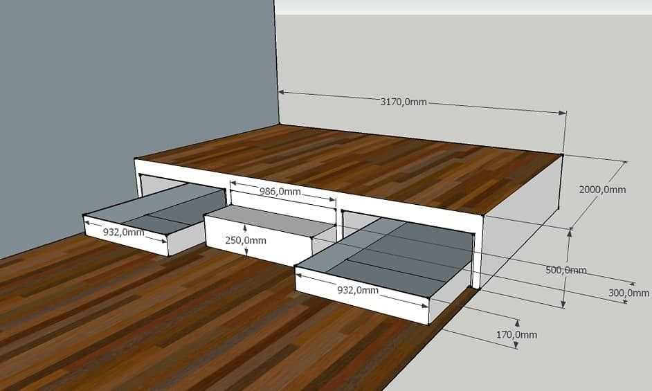 Кровать-подиум - как обеспечить интересное решение дизайна квартиры