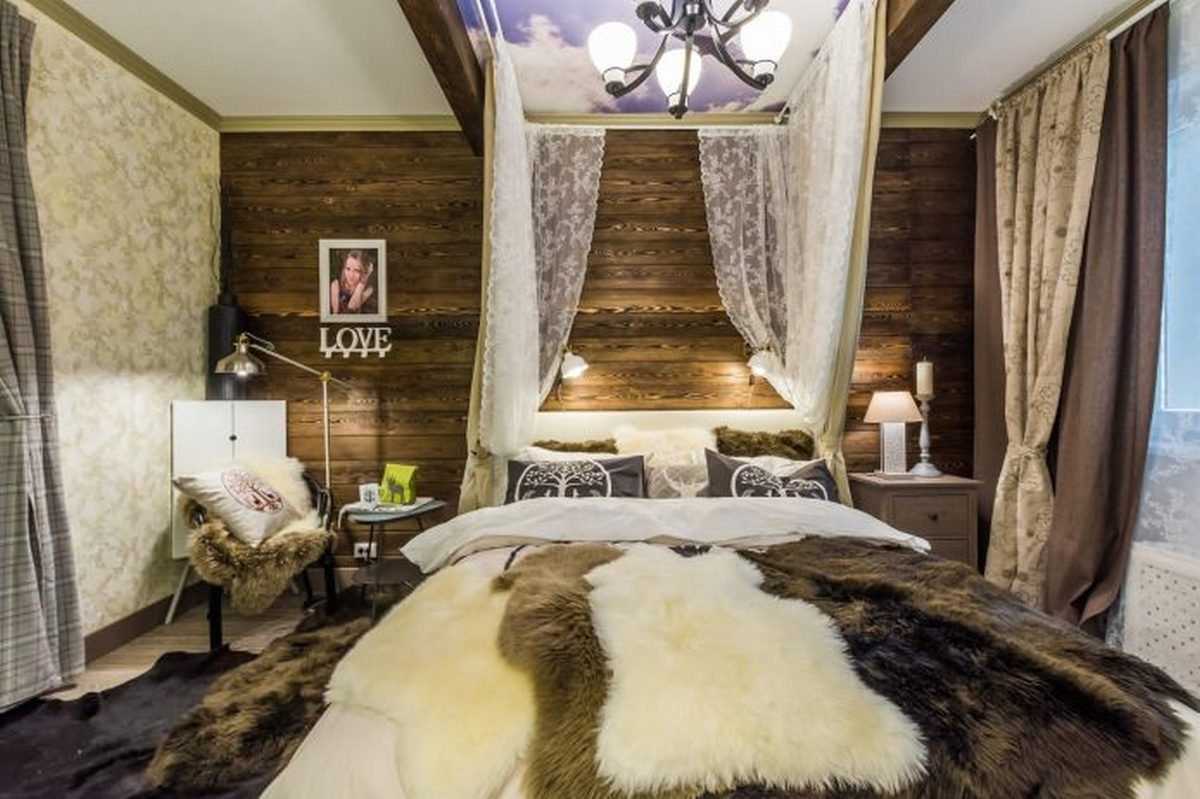 Спальня в стиле шале в загородном доме: 100 идей дизайна на фото