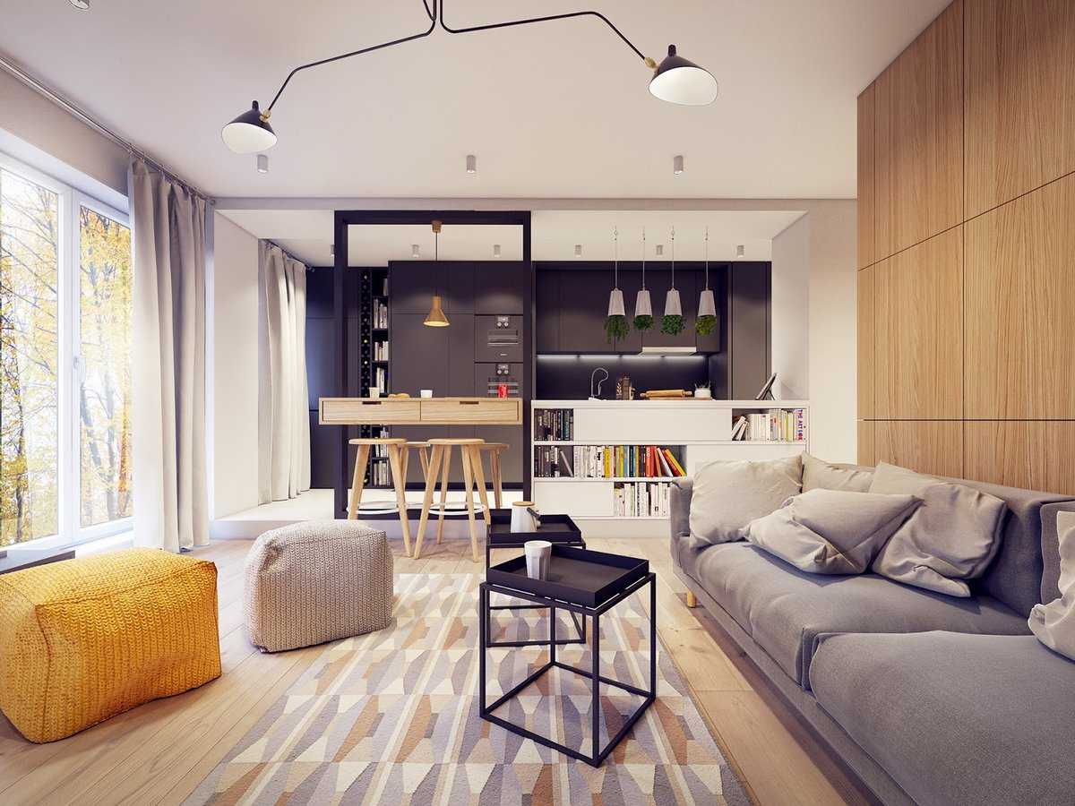 Дизайн квартиры 38 кв. м. [70+ фото], планировки 1-комнатных