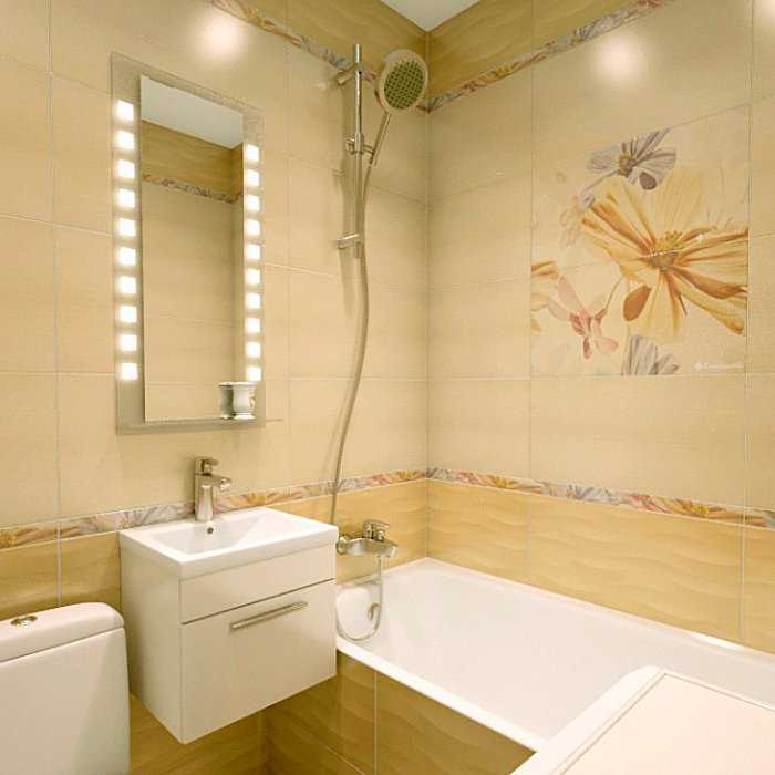 Ванная комната в панельном доме особенности дизайна в стандартной квартире Дизайнерское решение по оформлению стен и пола Какую плитку выбрать цветовое решение Освещение и иллюминация в санузле