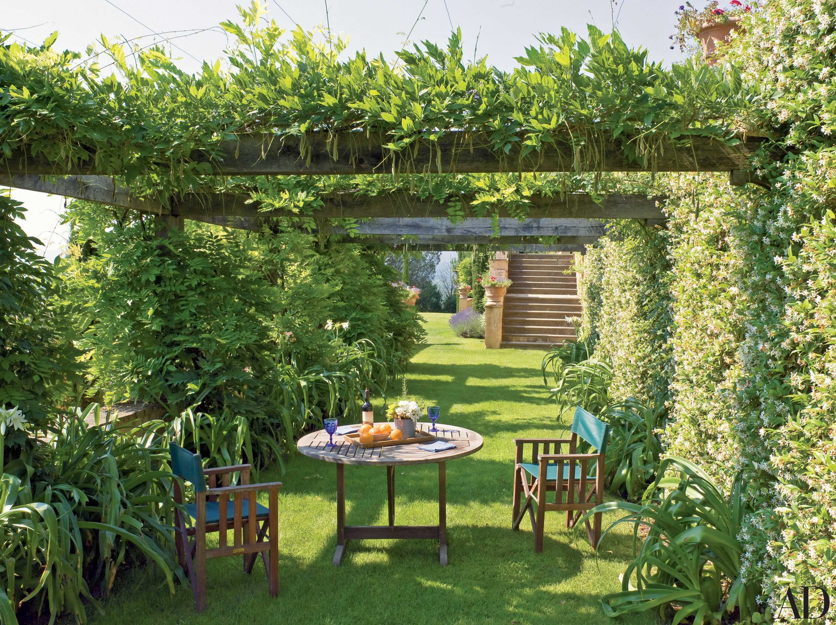 Вертикальное озеленение в ландшафтном дизайне на даче в саду: быстрорастущие цветы, конструкции из сетки
 - 22 фото