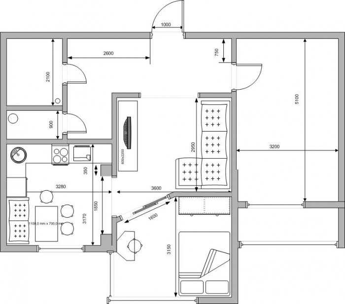 Этапы перепланировки трехкомнатной квартиры в панельном доме