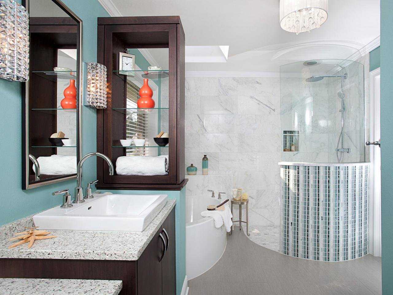 Дизайн маленькой ванной комнаты: красивые, модные и современные интерьеры со стиральной машиной
 - 20 фото