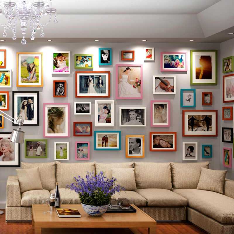 Фотографии на стене: 100 вариантов правильных и красивых размещений