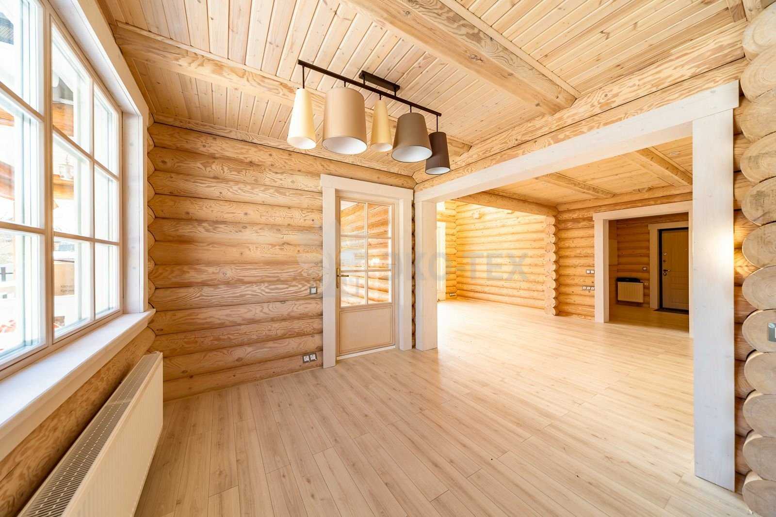 Внутренняя отделка деревянного дома в современном стиле: коммуникации, отделка стен