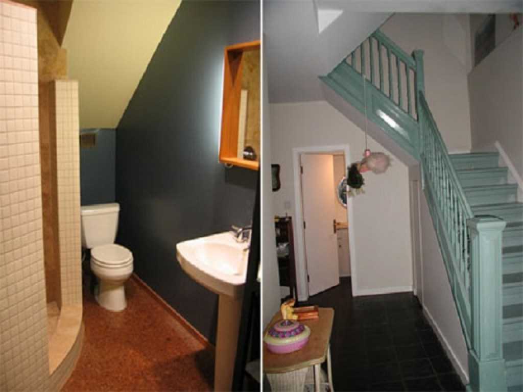 Ванная комната под лестницей - всё о лестницах