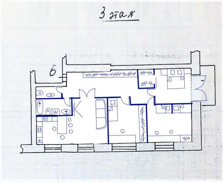 Перепланировка 3-х комнатной квартиры (трёхкомнатная, трёшка) - в 2022 году, хрущёвка, варианты, стоимость, пример проекта, улучшенные идеи