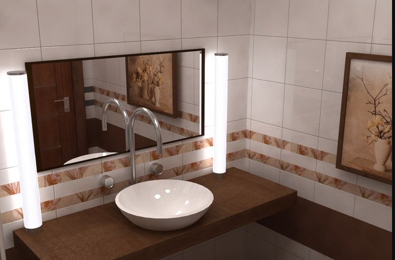 Лаконичный интерьер ванной комнаты в японском стиле