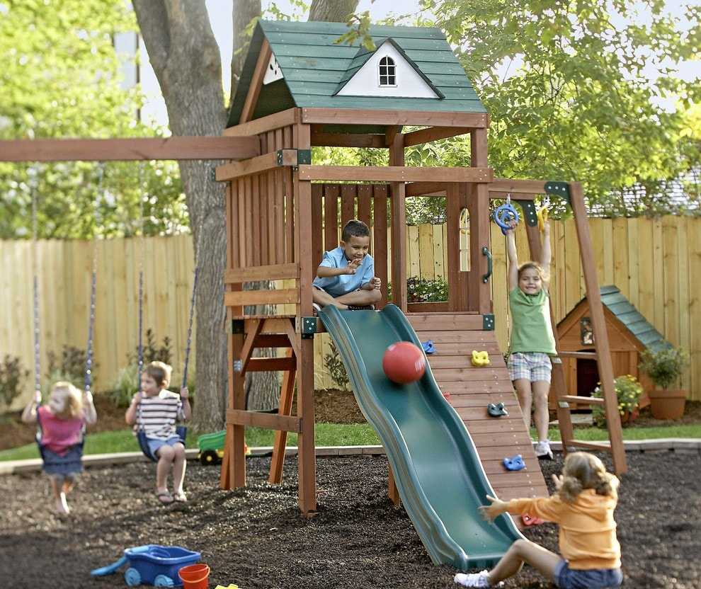 Детские площадки для дачи - основные требования, особенности проектирования и обустройства детской площадки