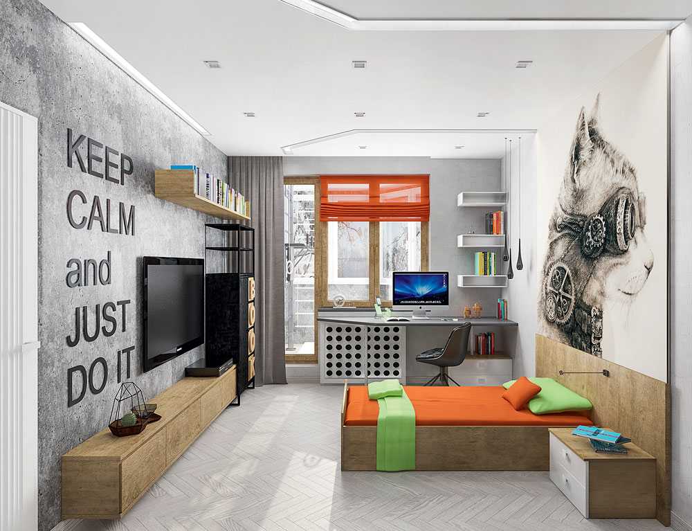 Дизайн комнаты мальчика-подростка в современном стиле (45 фото интерьеров)