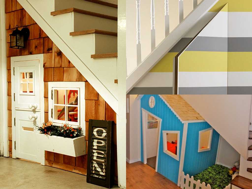 Красивые варианты размещения шкафов в доме под лестницей