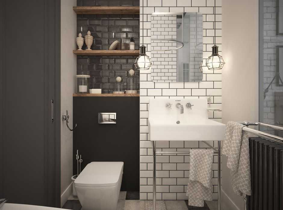 Дизайн ванной комнаты совмещённой с туалетом: 10 правил, 9 стилей и 127 примеров