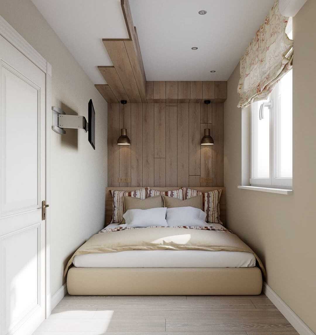 Интерьер узкой спальни – стиль и комфорт