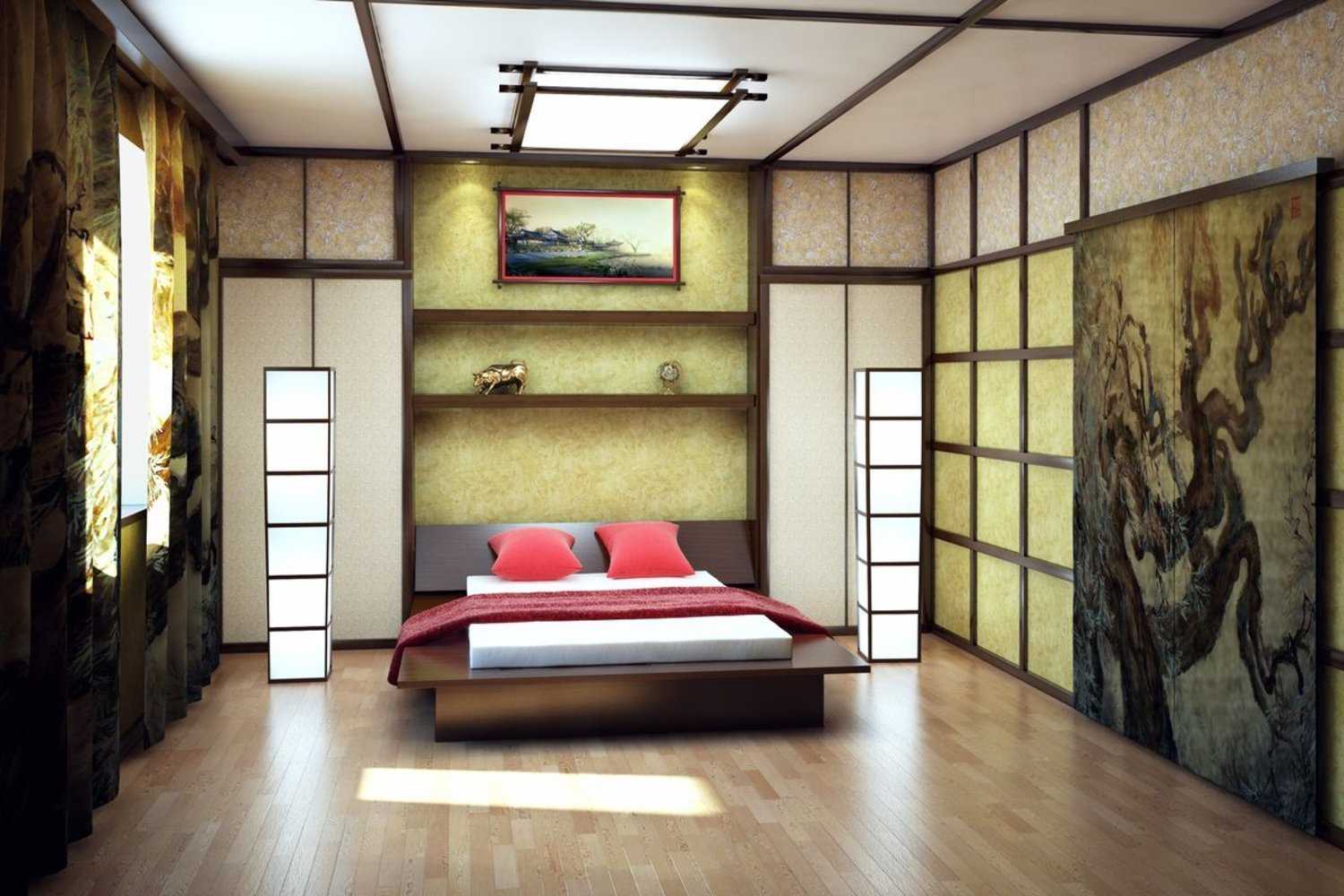 Комната в японском стиле варианты дизайна комнат различного назначения Выбор отделочных материалов, мебели и цветовой палитры Примеры оформления детских комнат