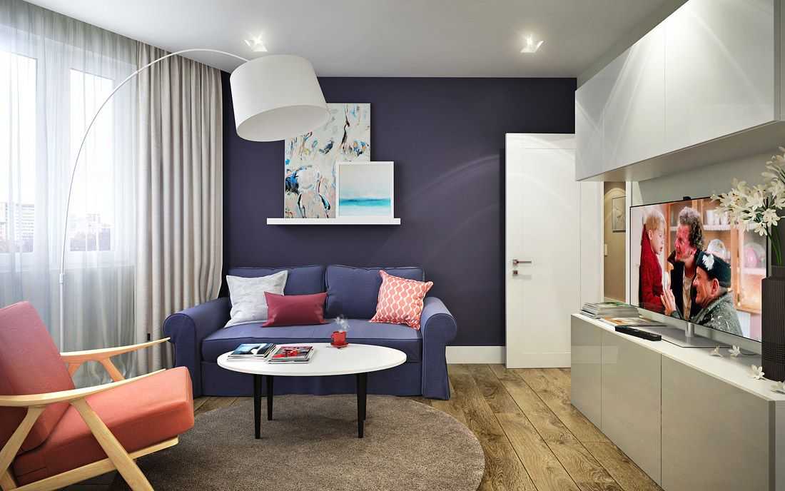 Дизайн однокомнатной квартиры 2021 – тренды интерьера: 25 фото идей