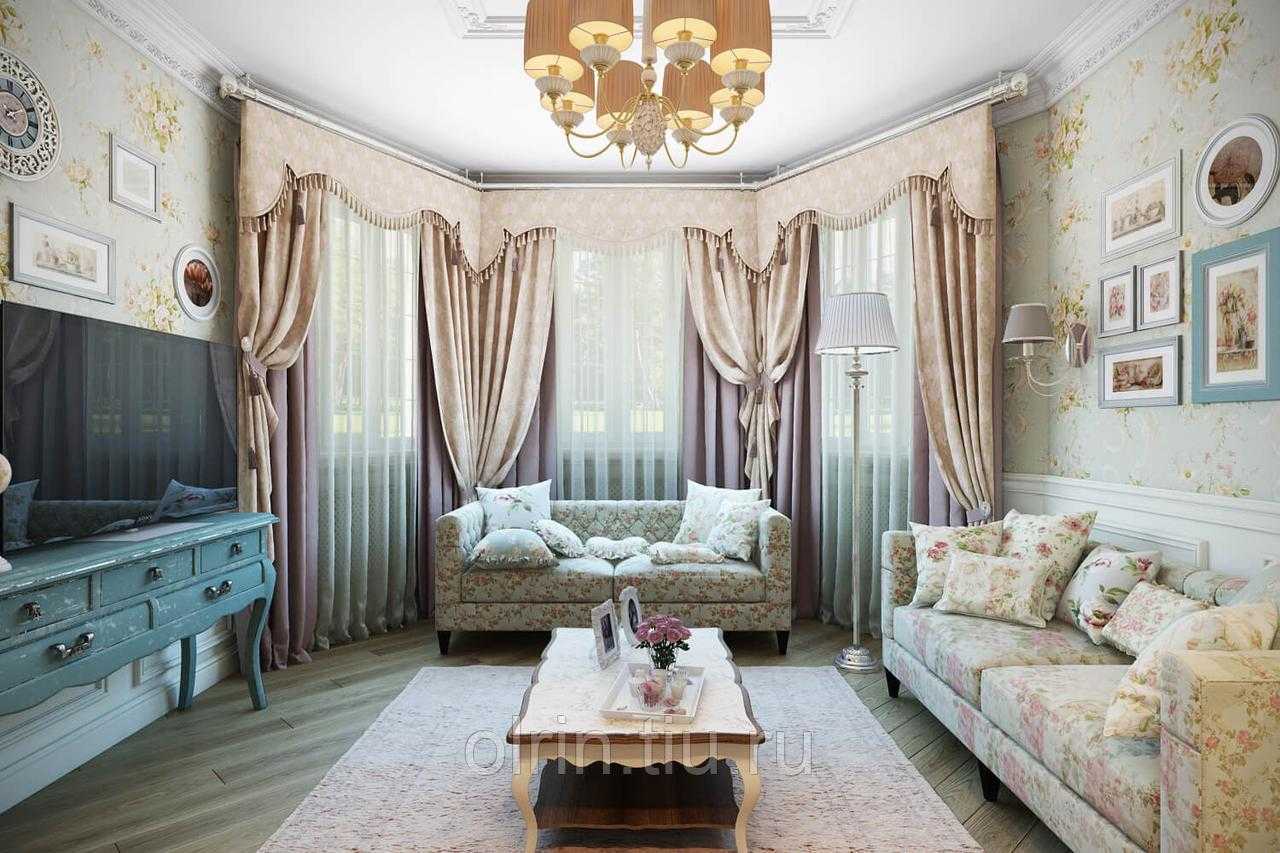 Ламбрекены для зала, красивые шторы в гостиную в современном стиле
 - 43 фото