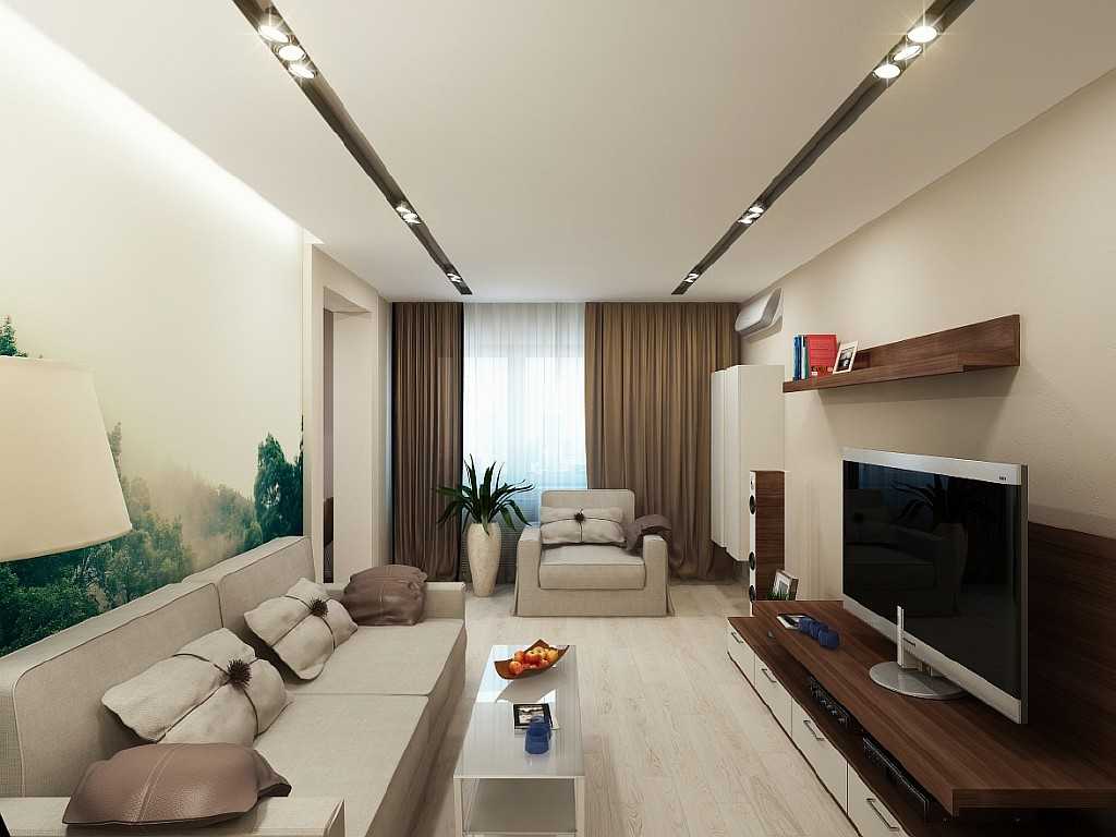 Интерьер зала 18 кв. м. (фото) в квартире - бюджетный вариант дизайна
